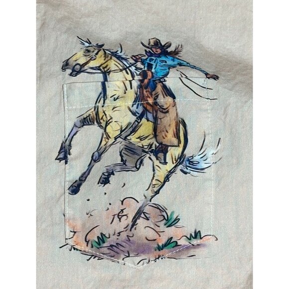 Boozelele Western Shirt Mens XL Button Up Short Sleeve Retro Cowgirl Pink - Picture 3 of 6